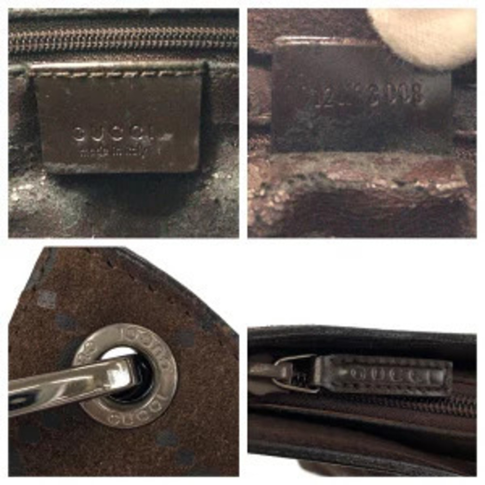 Gucci Bamboo Brown Suede Handbag Shoulder Bag - Picture 4 of 9